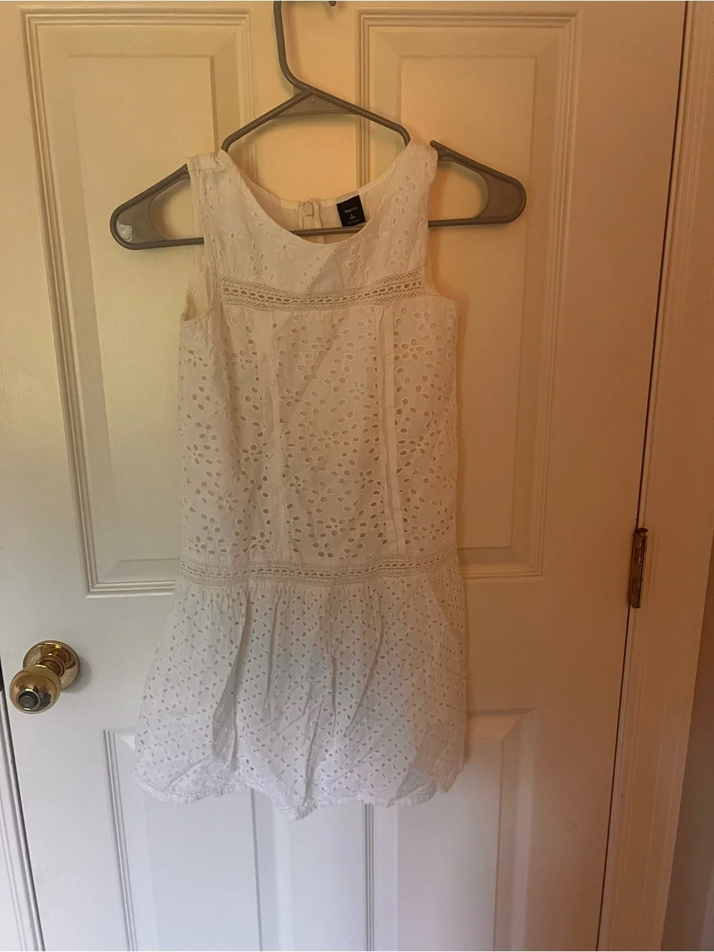 GAP White Eyelet Sleeveless Girls Dress